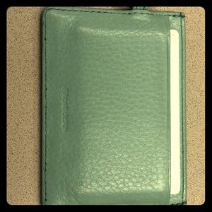 Light teal card wallet four slots